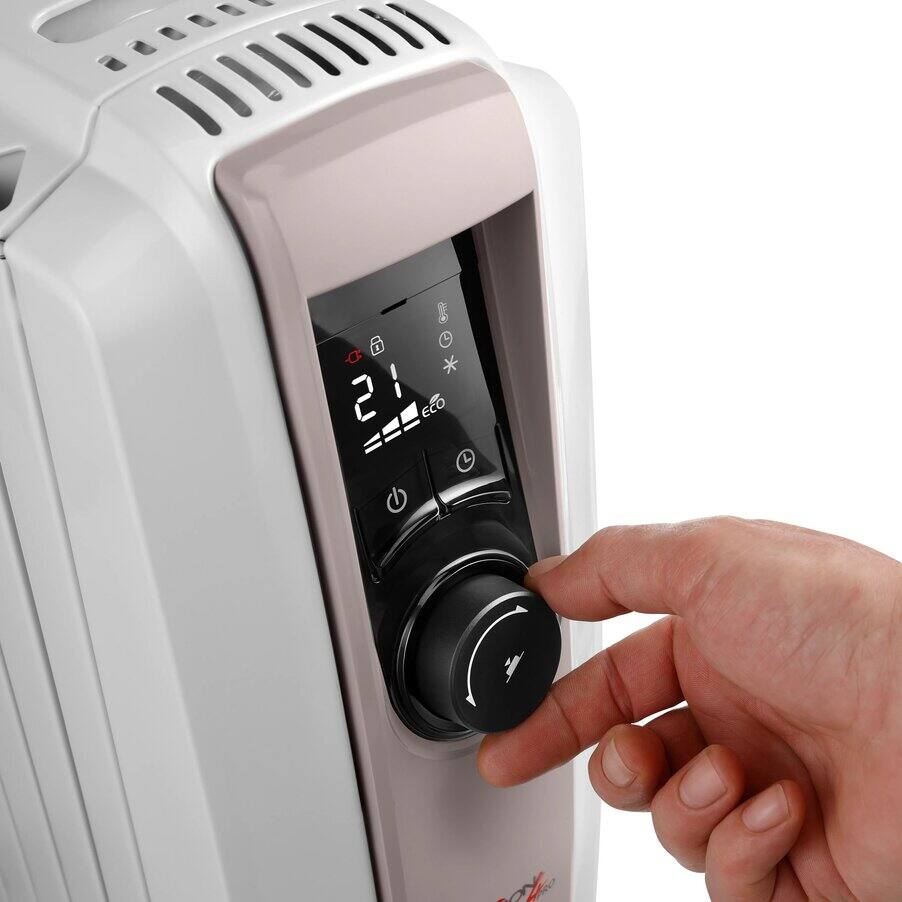 Dragon 4 Pro Oil Filled Radiator - 2.5KW - Digital Timer Interface