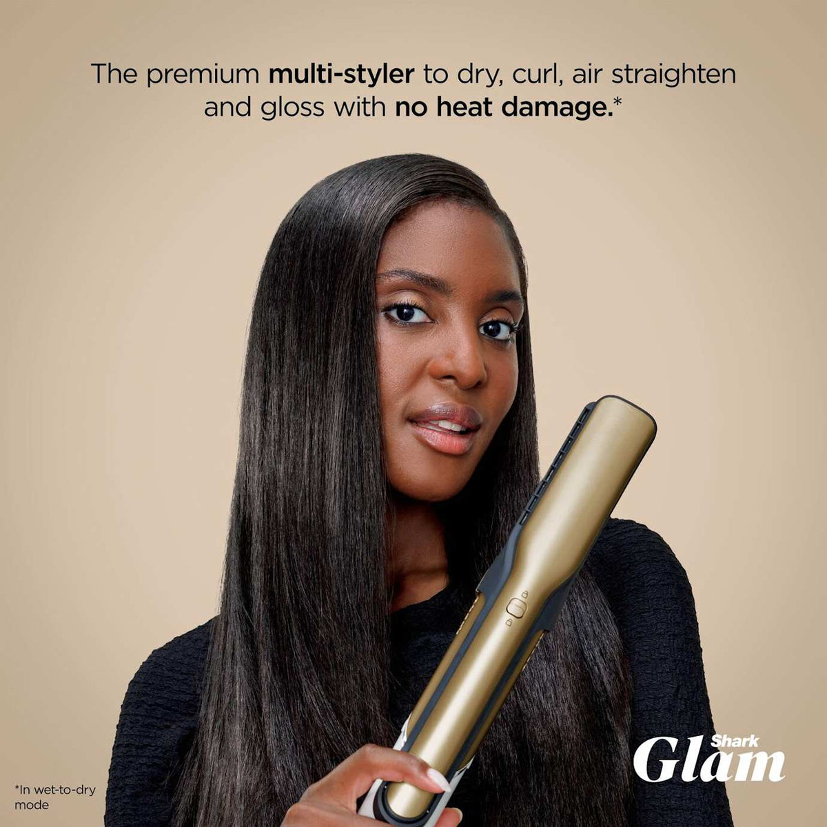 Shark Glam Ceramic & Air Styling and Drying System with FrizzFighter HD6051SUK