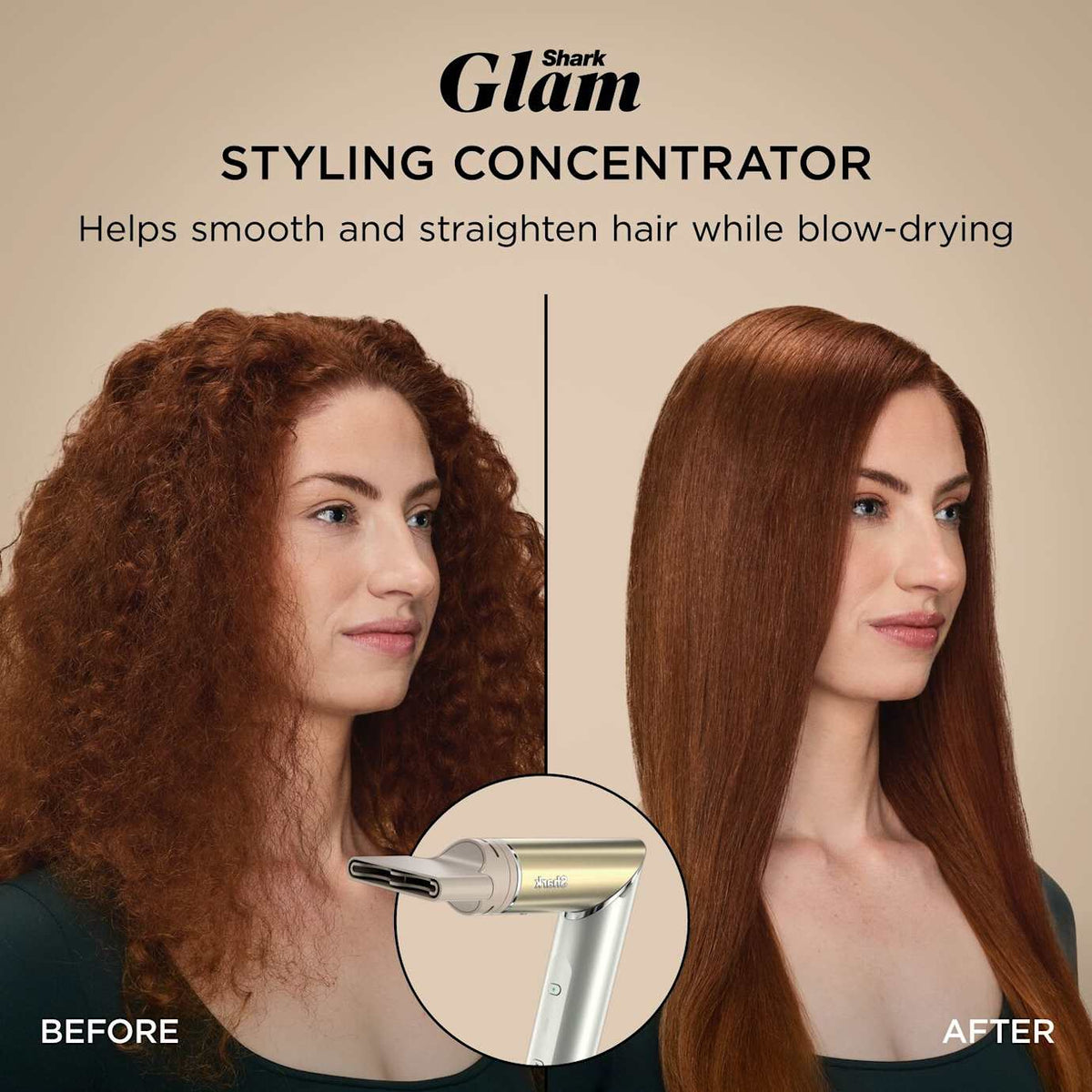 Shark Glam Ceramic & Air Styling and Drying System with FrizzFighter HD6051SUK