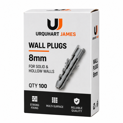Urquhart James 8mm Wall Plugs – Pack of 100